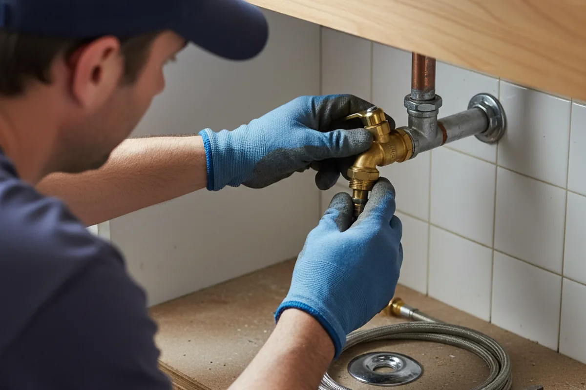 Shutoff valve and fitting work during Emergency Plumbing in Kipling
